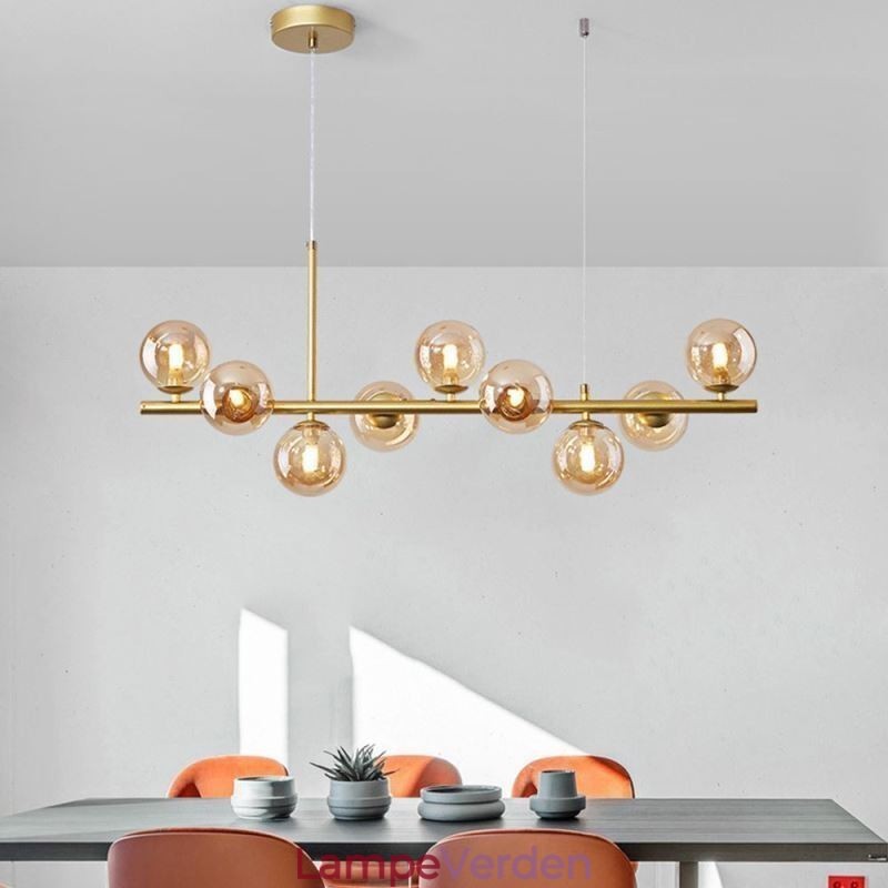 Pendel Moderne Simple Magic Beans Molecular Smedejern Glas Loftslampe