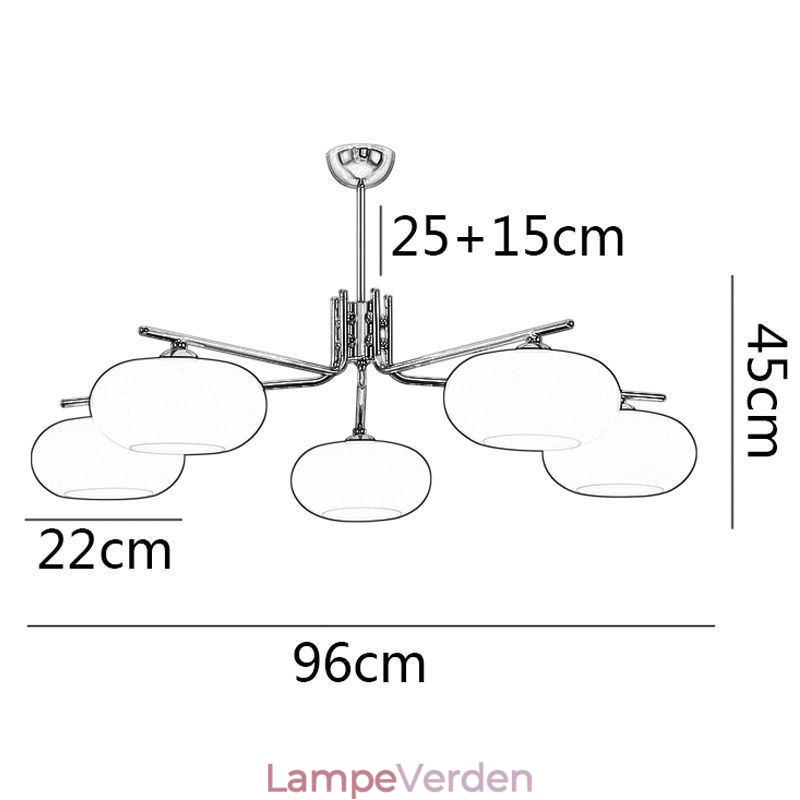 Nordic Glass Pendel Creative Smedejerns Loftslampe