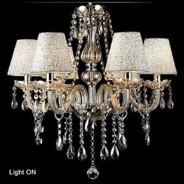 Moderne moderne klassisk vintage krystal galvaniseret glas lysekrone