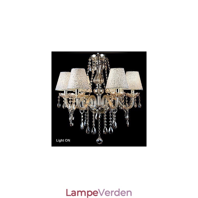 Moderne moderne klassisk vintage krystal galvaniseret glas lysekrone