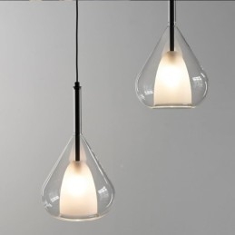 Pendel Moderne Minimalistisk Dobbelt Glas Loftslamper