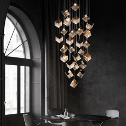 Creative Glas Pendel Light Pavilion Loftslamper