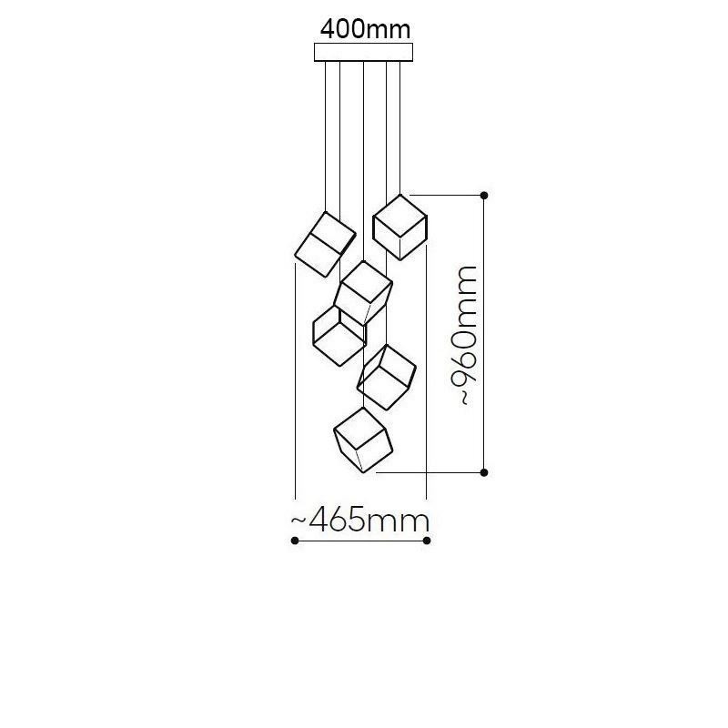 Creative Glas Pendel Light Pavilion Loftslamper