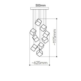 Creative Glas Pendel Light Pavilion Loftslamper