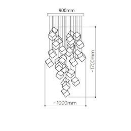 Creative Glas Pendel Light Pavilion Loftslamper