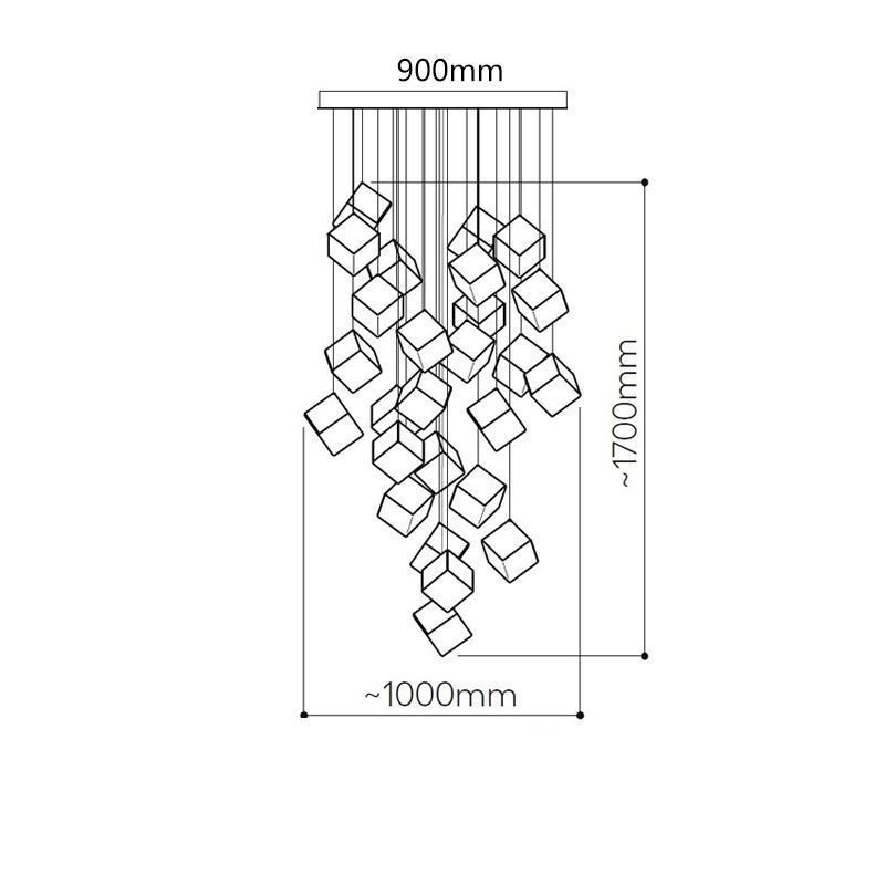 Creative Glas Pendel Light Pavilion Loftslamper