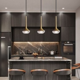 Moderne glas pendant lys smedejern glas loftslampe
