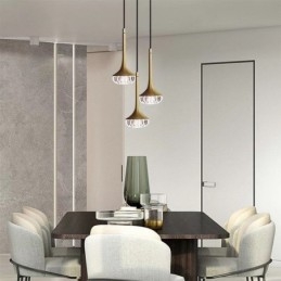 Moderne glas pendant lys smedejern glas loftslampe