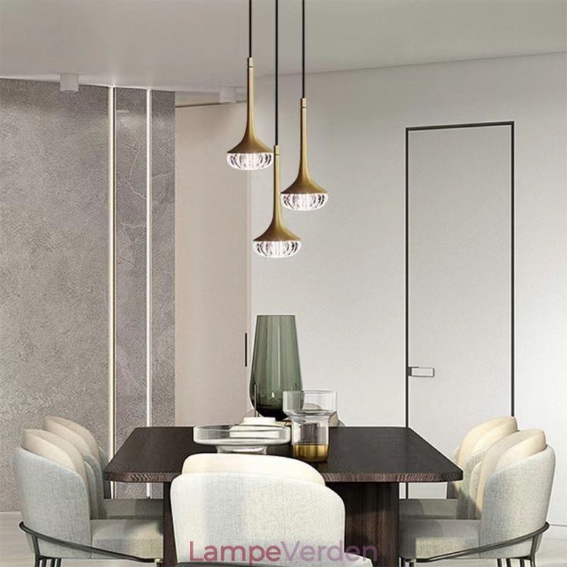 Moderne glas pendant lys smedejern glas loftslampe