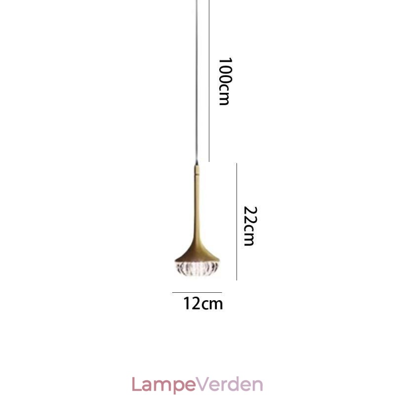 Moderne glas pendant lys smedejern glas loftslampe