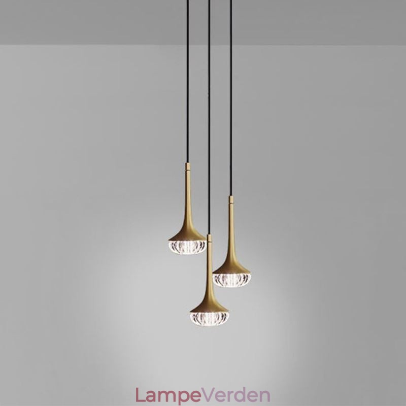 Moderne glas pendant lys smedejern glas loftslampe