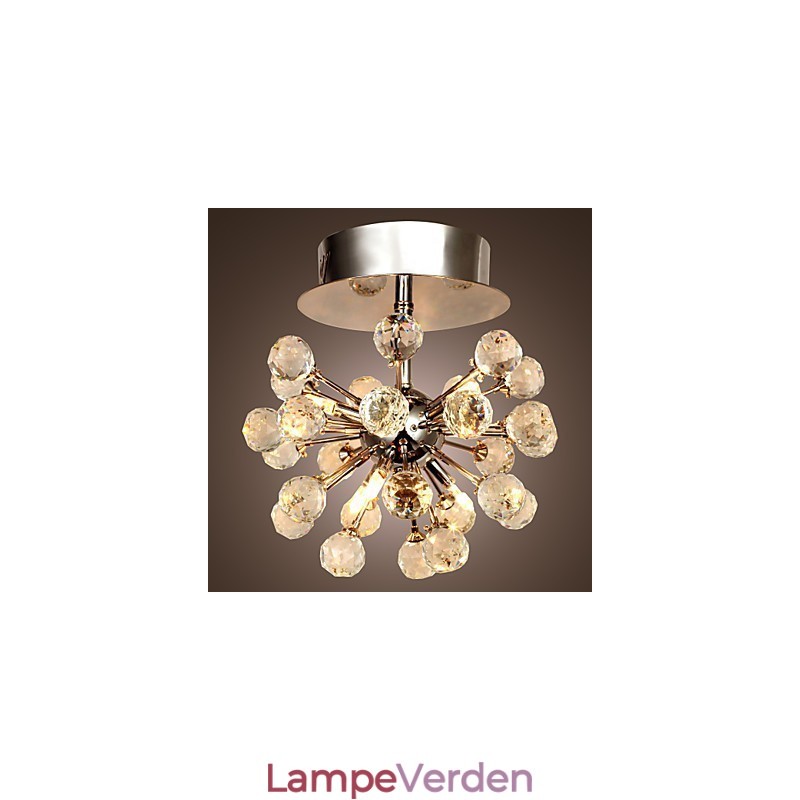 Moderne moderne krystal mini stil krom metal lysekrone Flush Mount