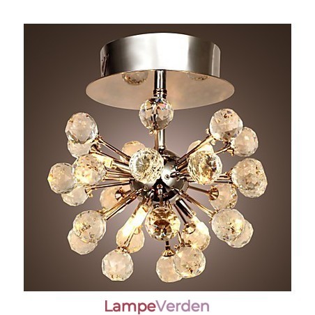 Moderne moderne krystal mini stil krom metal lysekrone Flush Mount Moderne moderne krystal mini stil krom metal lysekrone Flush Mount