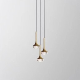 Moderne glas pendant lys smedejern glas loftslampe