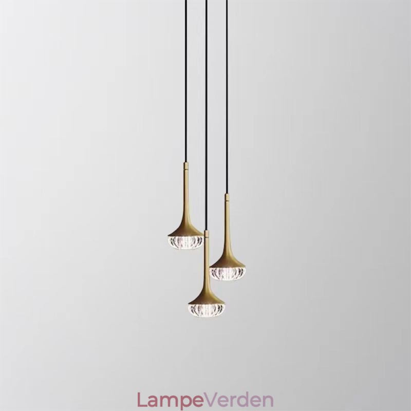 Moderne glas pendant lys smedejern glas loftslampe