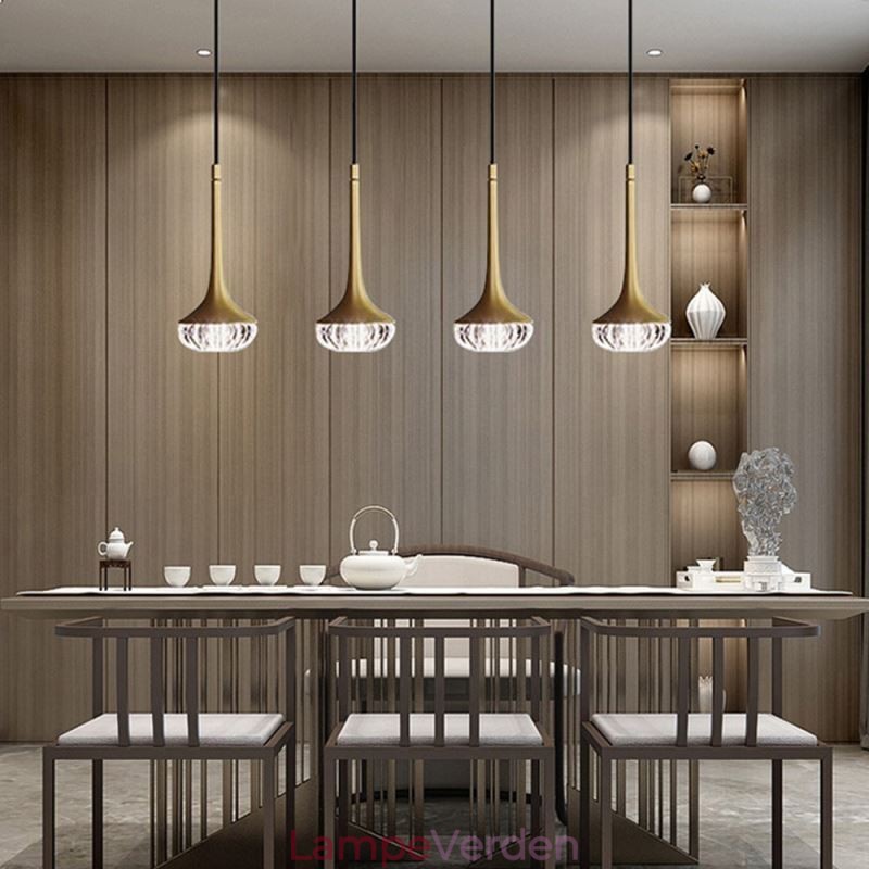 Moderne glas pendant lys smedejern glas loftslampe