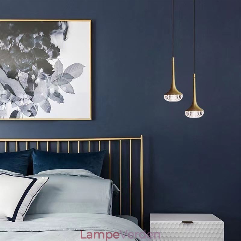 Moderne glas pendant lys smedejern glas loftslampe