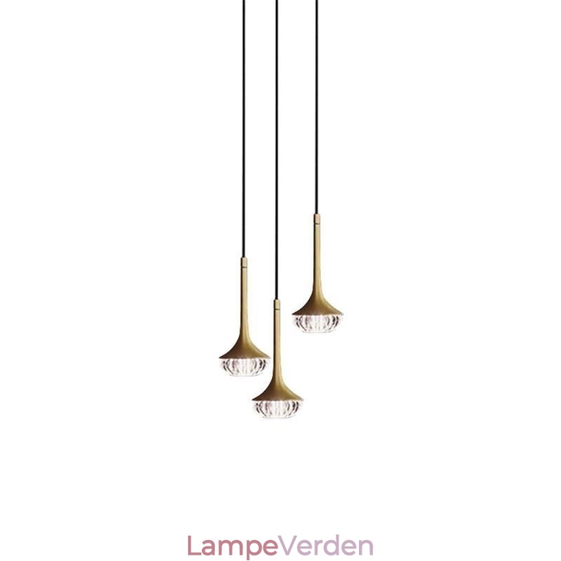 Moderne glas pendant lys smedejern glas loftslampe