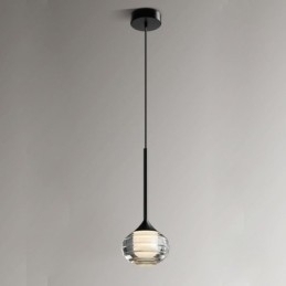 Enkelt glas pendler sort dekorative loftslamper