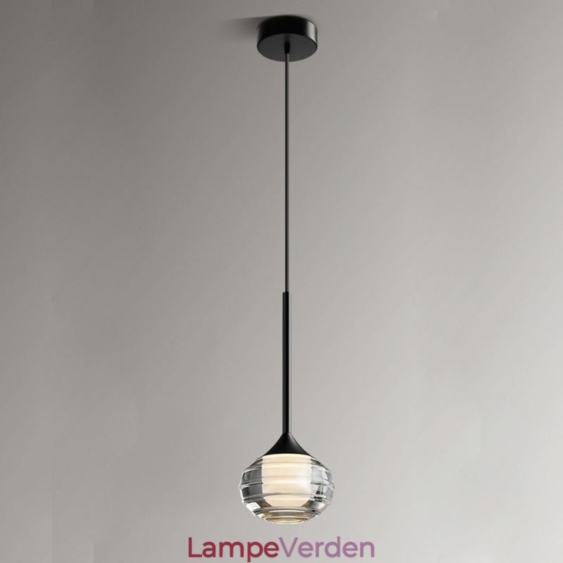 Enkelt glas pendler sort dekorative loftslamper