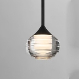 Enkelt glas pendler sort dekorative loftslamper