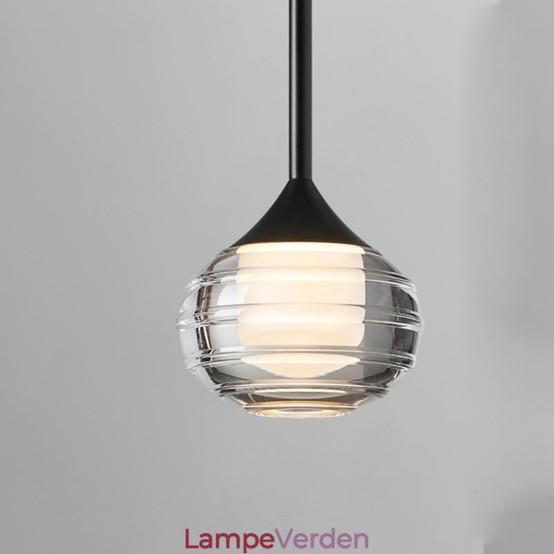 Enkelt glas pendler sort dekorative loftslamper