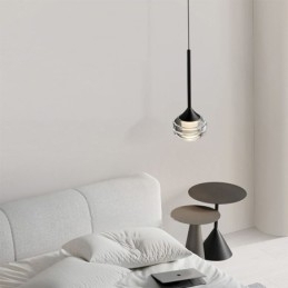 Enkelt glas pendler sort dekorative loftslamper