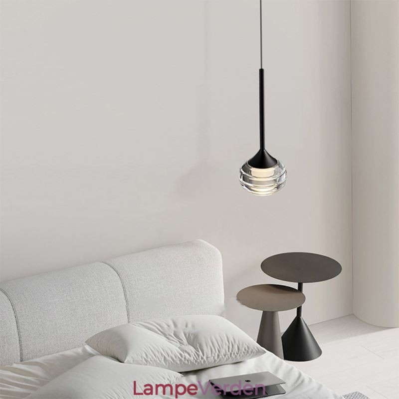 Enkelt glas pendler sort dekorative loftslamper