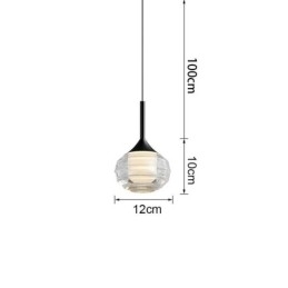 Enkelt glas pendler sort dekorative loftslamper