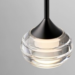 Enkelt glas pendler sort dekorative loftslamper