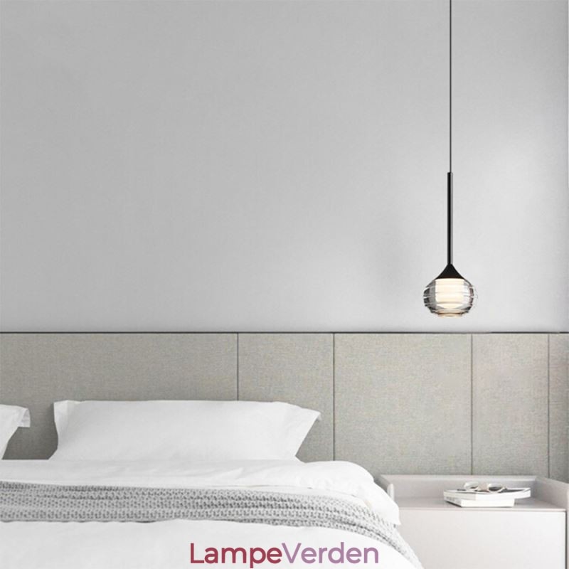 Enkelt glas pendler sort dekorative loftslamper
