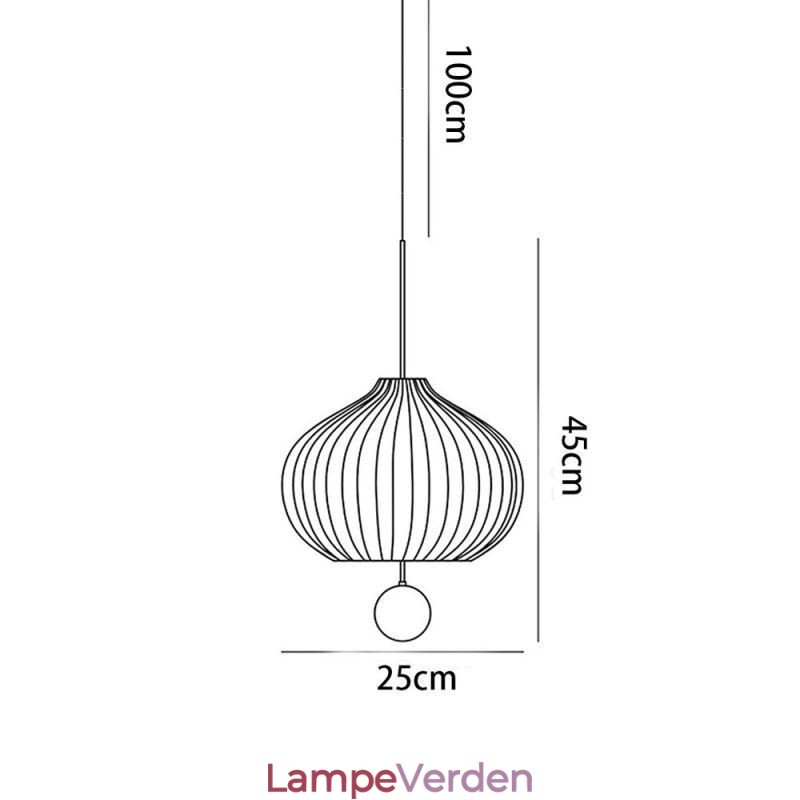 Moderne hvidt glas hængelys Kugleform minimalistisk loftslys