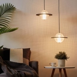 Moderne glas pendant lys form loftslampe