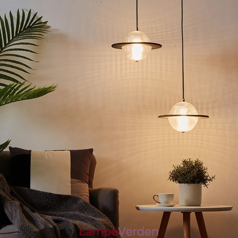Moderne glas pendant lys form loftslampe
