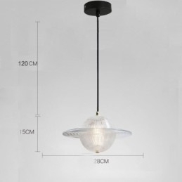 Moderne glas pendant lys form loftslampe