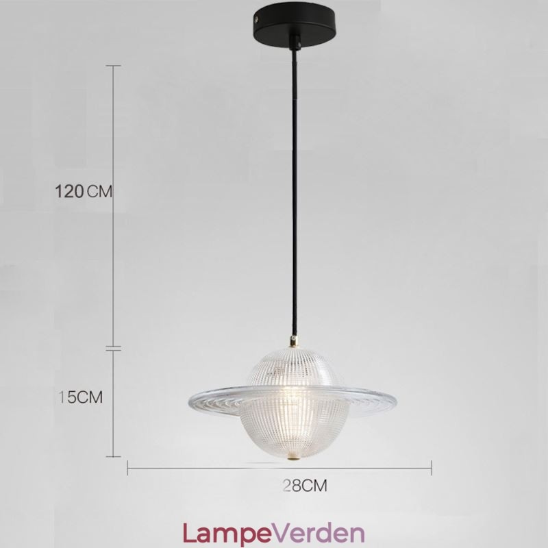 Moderne glas pendant lys form loftslampe
