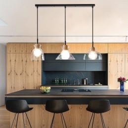 Moderne Simple Pendellampe Vandgennemtrængeligt Glas 3 Loftslys Sengelampe