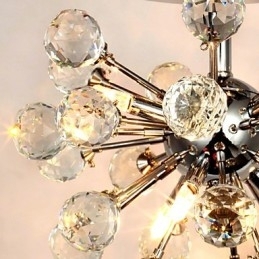 Moderne moderne krystal mini stil krom metal lysekrone Flush Mount