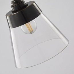 Moderne glas pendel enkelt hængende pendel belysning med klar glas skærm