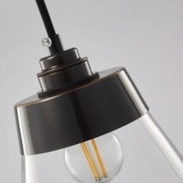 Moderne glas pendel enkelt hængende pendel belysning med klar glas skærm