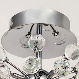 Moderne moderne krystal mini stil krom metal lysekrone Flush Mount