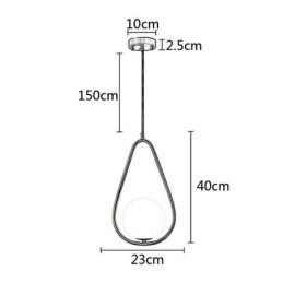Moderne Globe Pendel Glas Vanddråbe Pendel Lampe