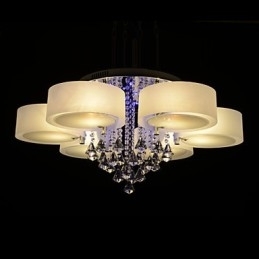 Fjernbetjening Flush Mount Crystal Inkluderet Modern Contemporary