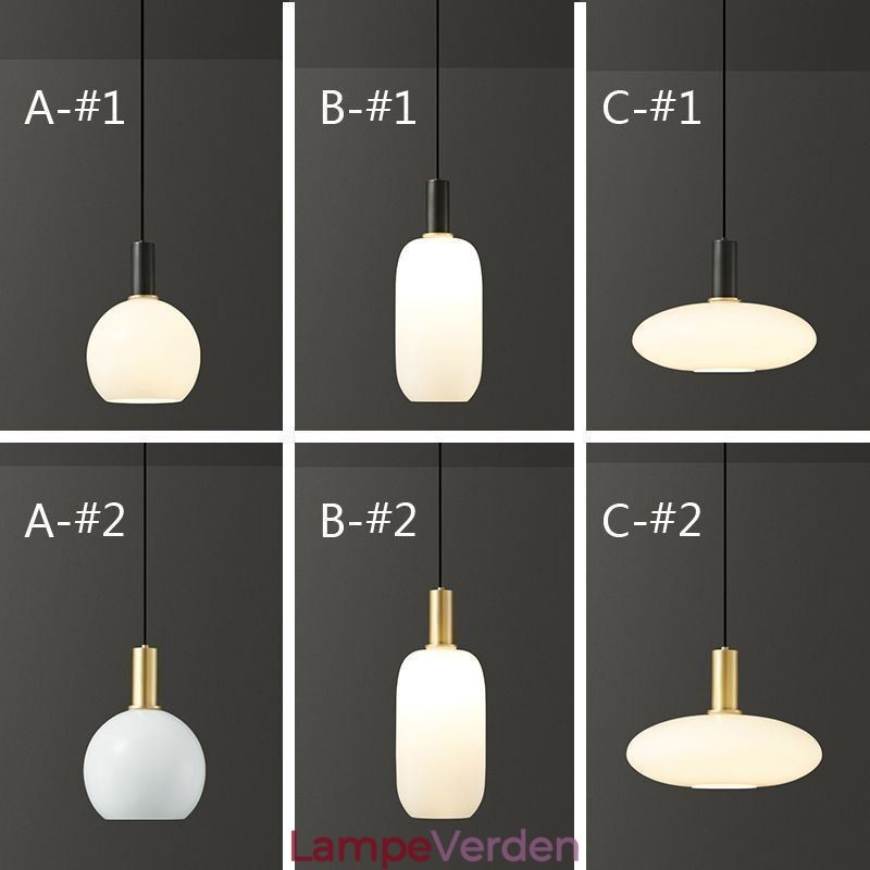 Moderne simpelt pendellampe i glas