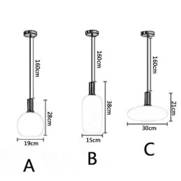 Moderne simpelt pendellampe i glas