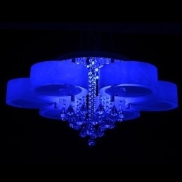 Fjernbetjening Flush Mount Crystal Inkluderet Modern Contemporary