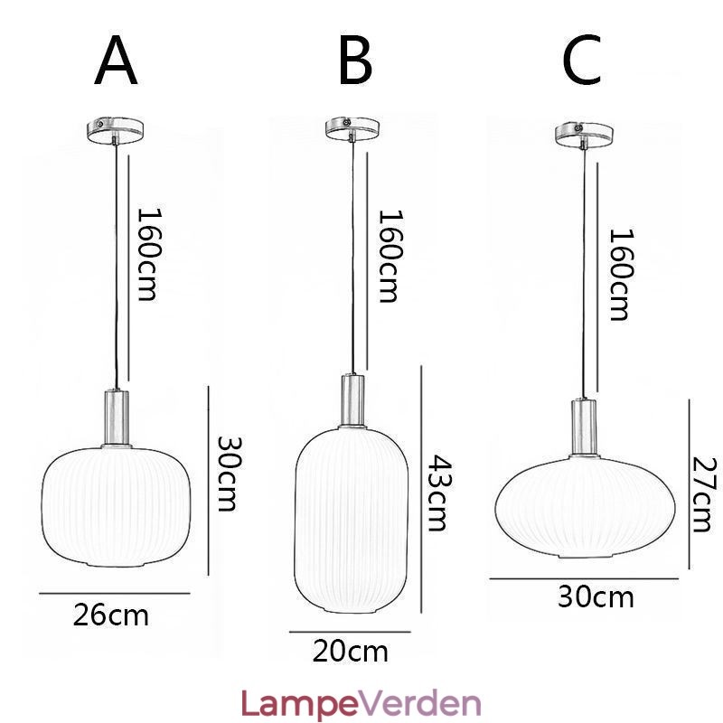 Moderne Pendel Light Simple Creative Glas hængende lys