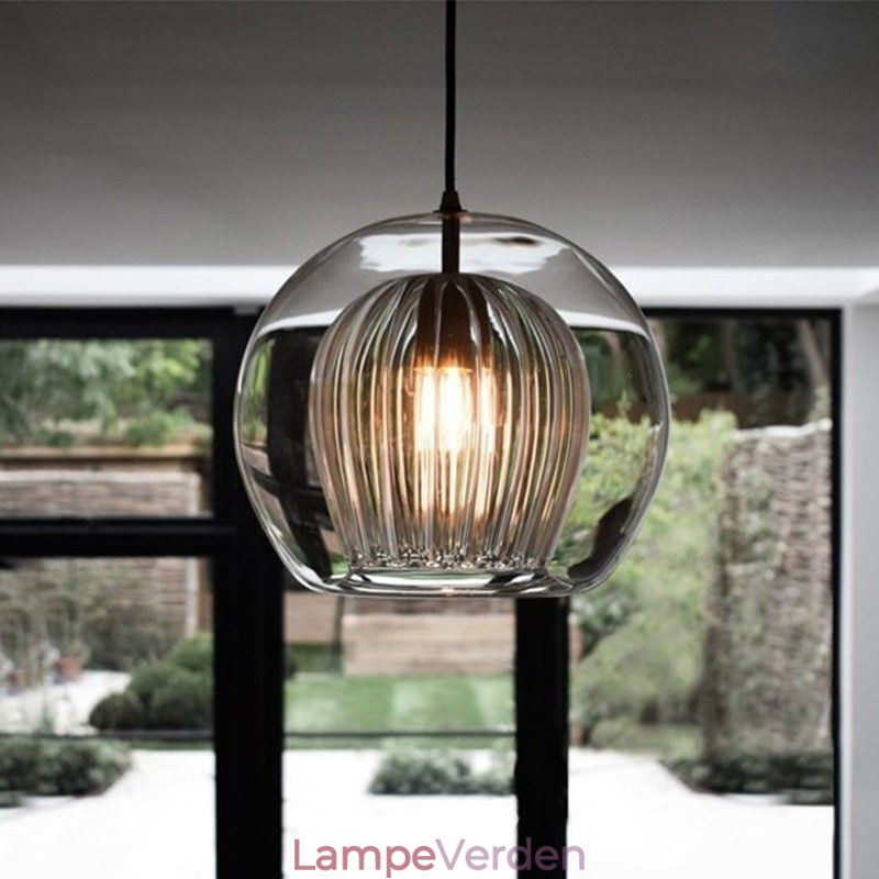 Moderne glas hængende lampe med enkelt hoved