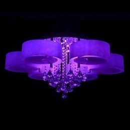 Fjernbetjening Flush Mount Crystal Inkluderet Modern Contemporary