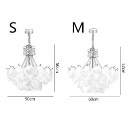 Europæisk glas pendant lys post moderne kammusling hængende lys